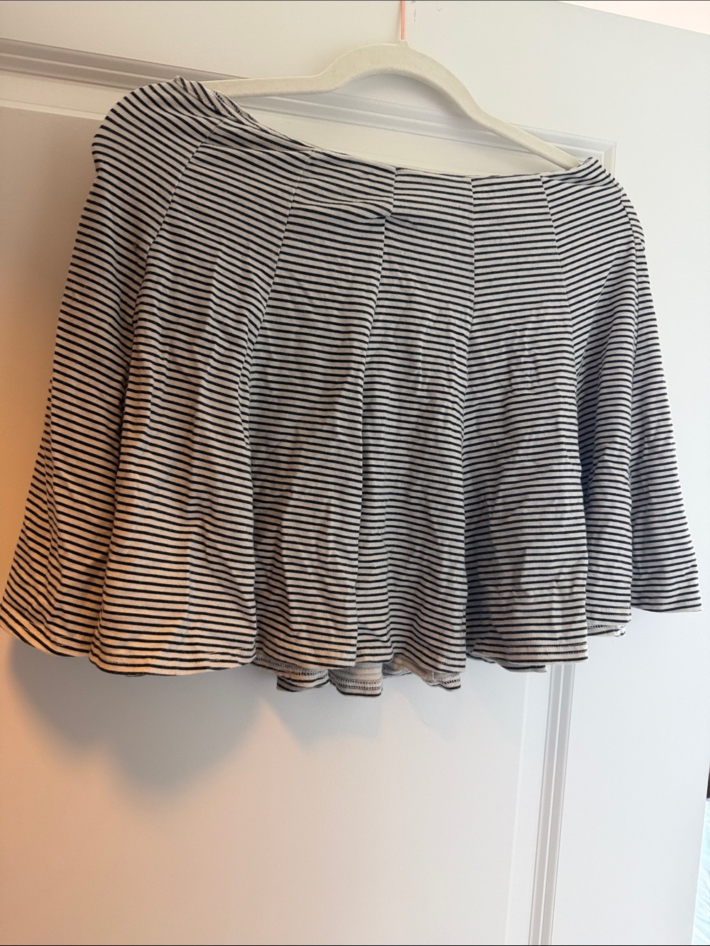 American Eagle Outfitters Black & White Striped Skater Skirt